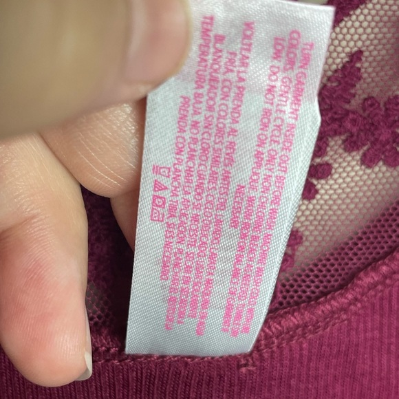 No Boundaries Button Front Lace Detail Back Top - Picture 4 of 5